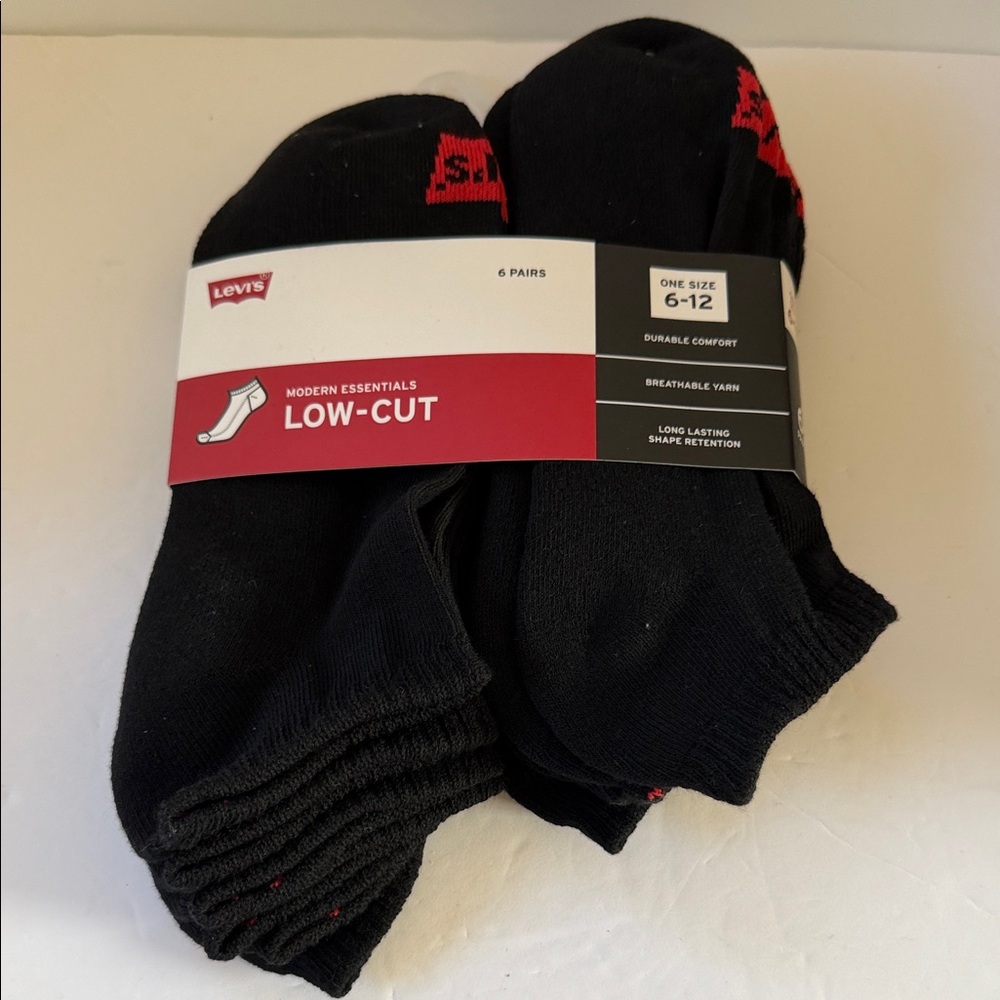 New Levi’s Low Cut 6 Pack Women’s Socks